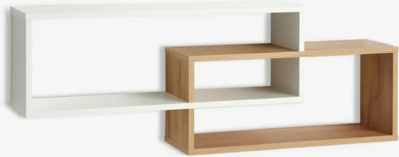JYSK Рафт за стена ALLESTED 2 рафта бял/цвят див натурален дъб