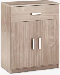 JYSK Скрин с 1 чекмедже и 2 врати TAPDRUP комби цвят светъл дъб