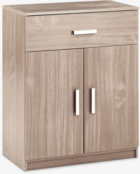 JYSK Скрин с 1 чекмедже и 2 врати TAPDRUP комби цвят светъл дъб