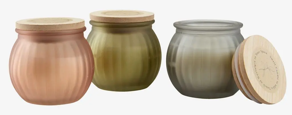 JYSK Свещ JARLE Ø6xВ6 см с капак асорти