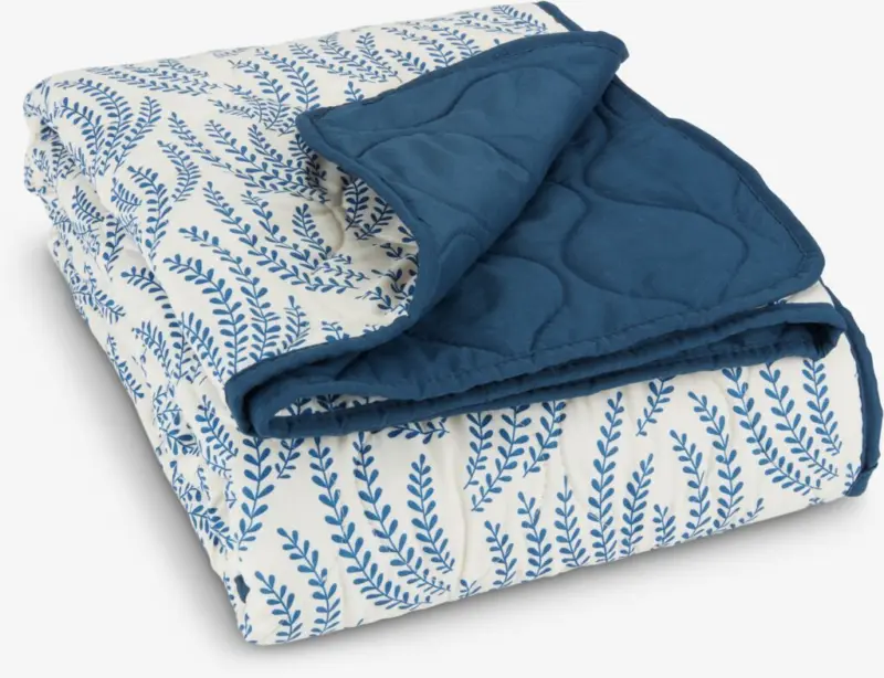 JYSK Ватирано одеяло SOMMEREIK 130x170 синьо/бяло