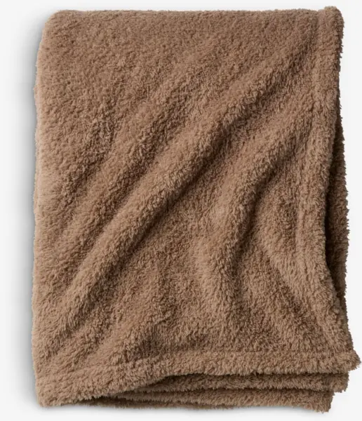 JYSK Одеяло HASSELURT 130x170 полар цвят тъмен пясък