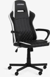 JYSK Геймърски стол LERBJERG черен/бял
