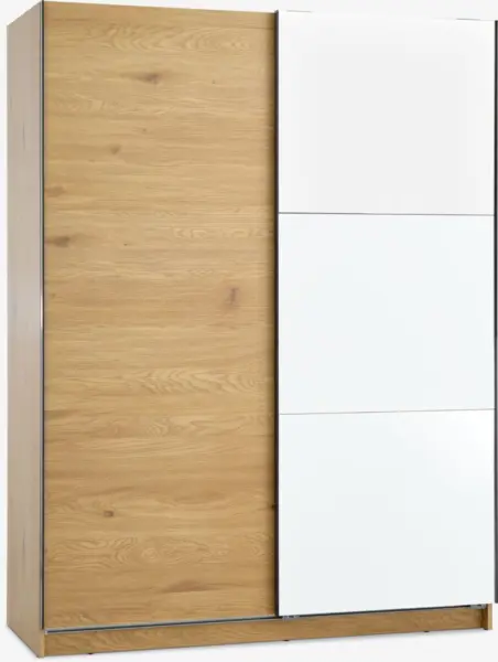 JYSK Гардероб RABERG 150x200 с огледало цвят топъл дъб