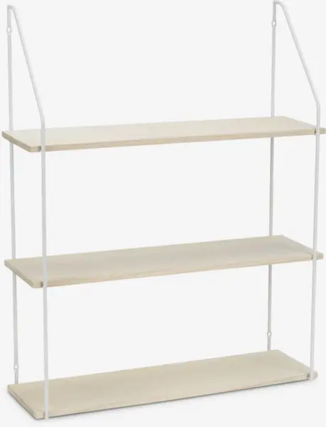 JYSK Рафт за стена HEJLSMINDE 3 рафта бяло/натурал