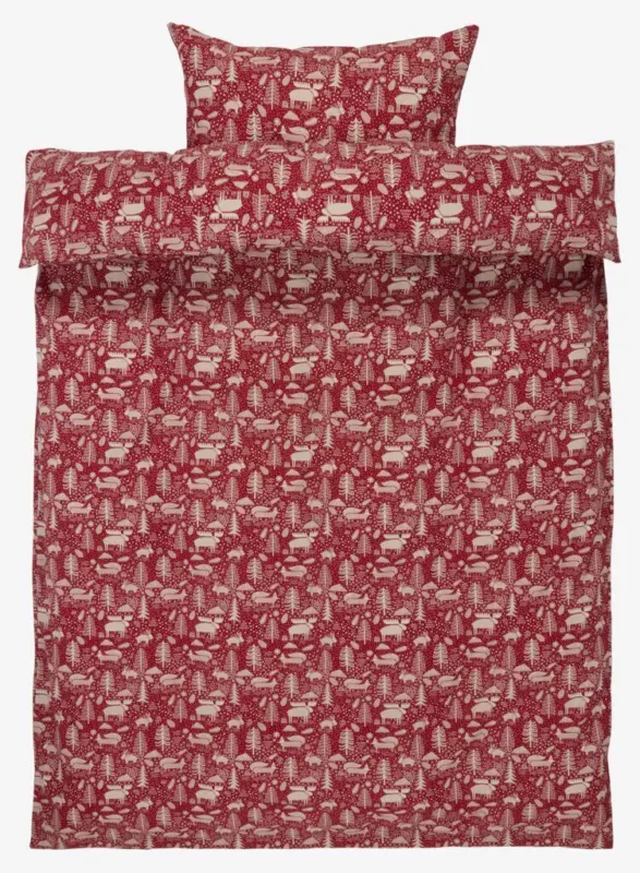 JYSK Спално бельо CHRISTINA 140х200 червено