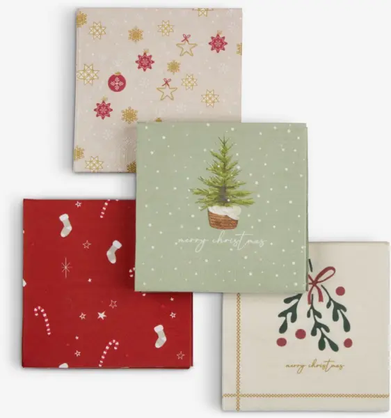 JYSK Салфетки AKVAMARIN 33x33 см 20 бр./п-т асорти