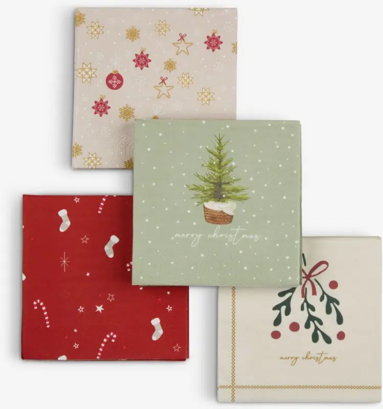 JYSK Салфетки AKVAMARIN 33x33 см 20 бр./п-т асорти