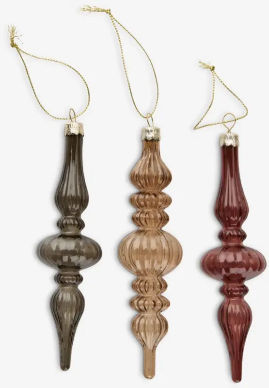 JYSK Украса за коледно дърво LUCIA Д14см 3бр./п-т