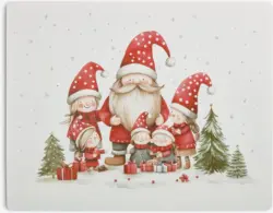 JYSK Подложка за хранене STAUROLIT 33x42 бяло/червено