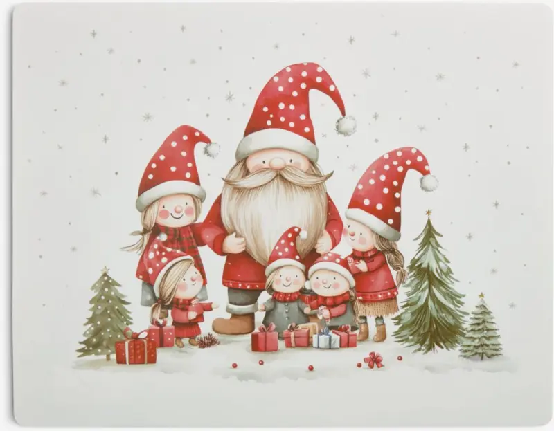 JYSK Подложка за хранене STAUROLIT 33x42 бяло/червено