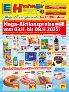 Entdecke - Edeka Hahner: Wochenangebote ab 02.11.2025 gültig | Seite: 6 | Produkte: Gewicht, Weizenmehl, Schinken, Gurken