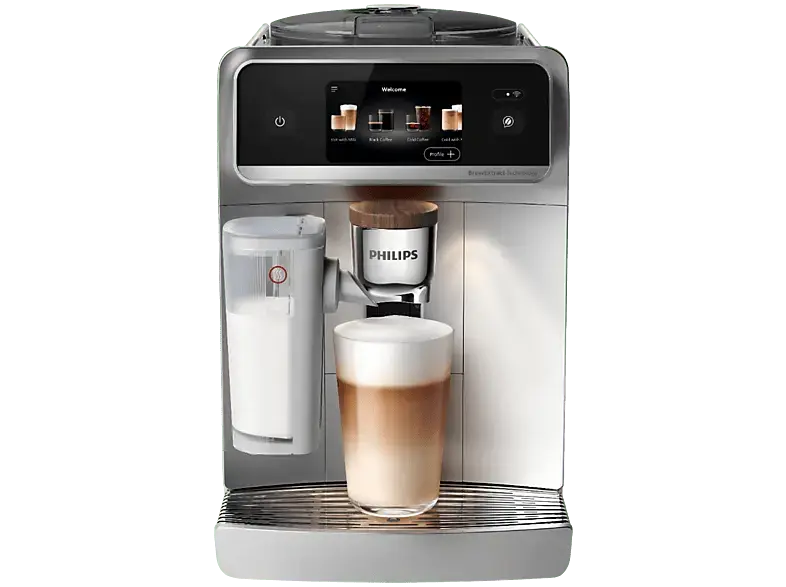 Philips EP8757/20 8000 Serie, LatteGo Kaffeevollautomat (Silber, Keramikmahlwerk, 15 bar, integrierter Milchbehälter)