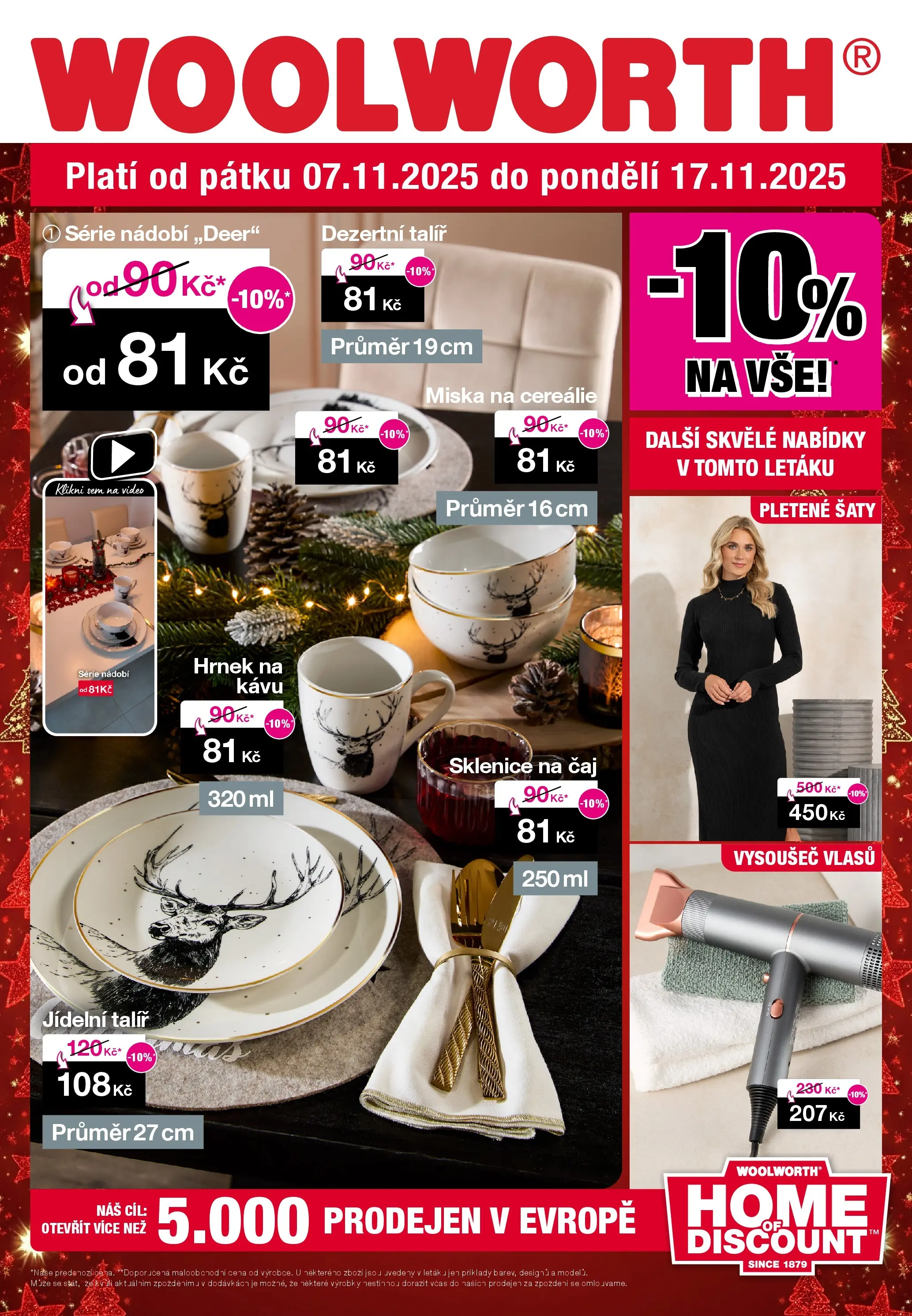 Woolworth leták - Otvice, Jihlava, Znojmo od 07.11.2025 - akční nabídka | Strana: 1 | Produkty: Hrnek, Cereálie, Video, Cd