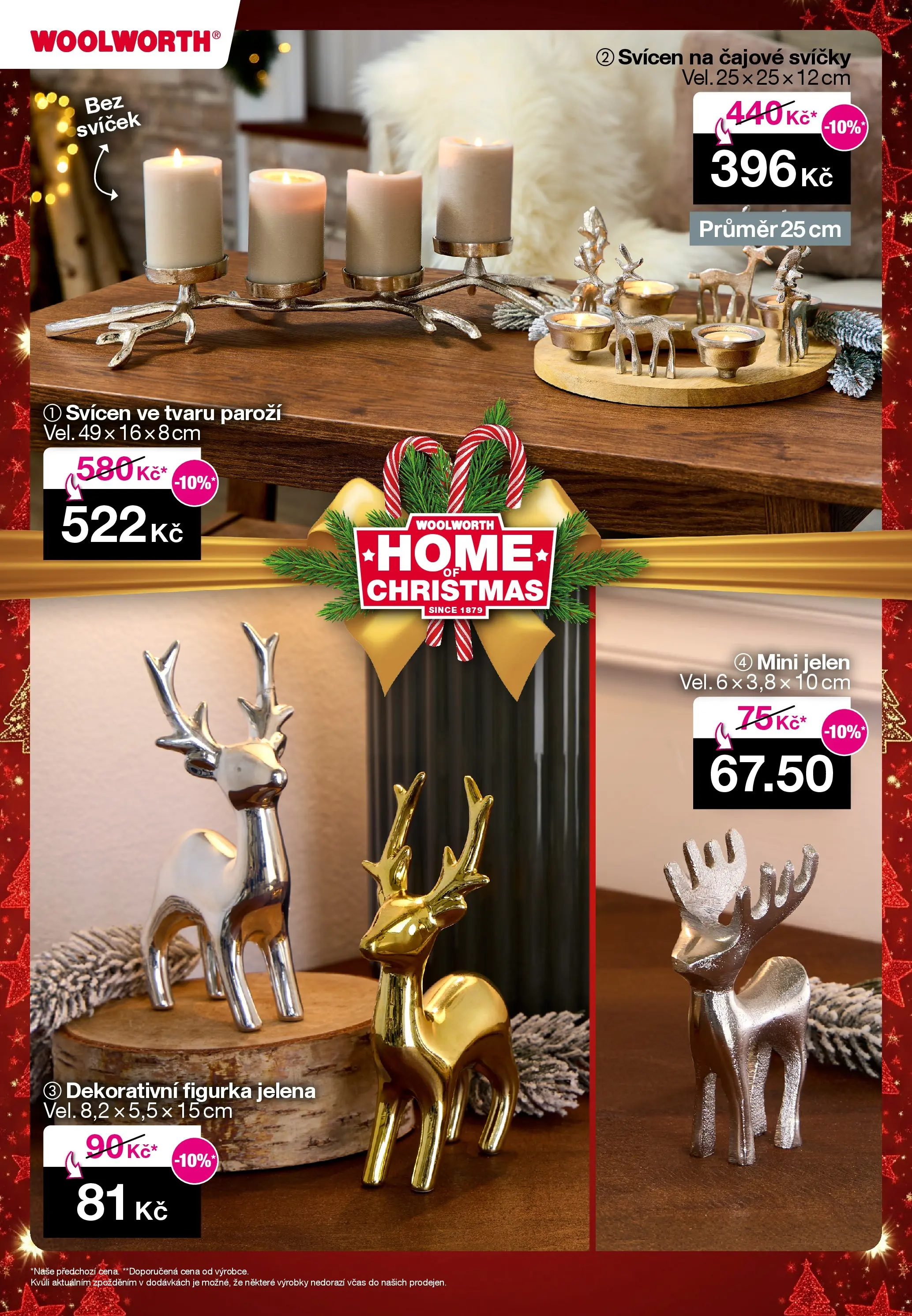 Woolworth leták - Otvice, Jihlava, Znojmo od 07.11.2025 - akční nabídka | Strana: 4 | Produkty: Jelen, Čajové svíčky, Svícen, Svíčky