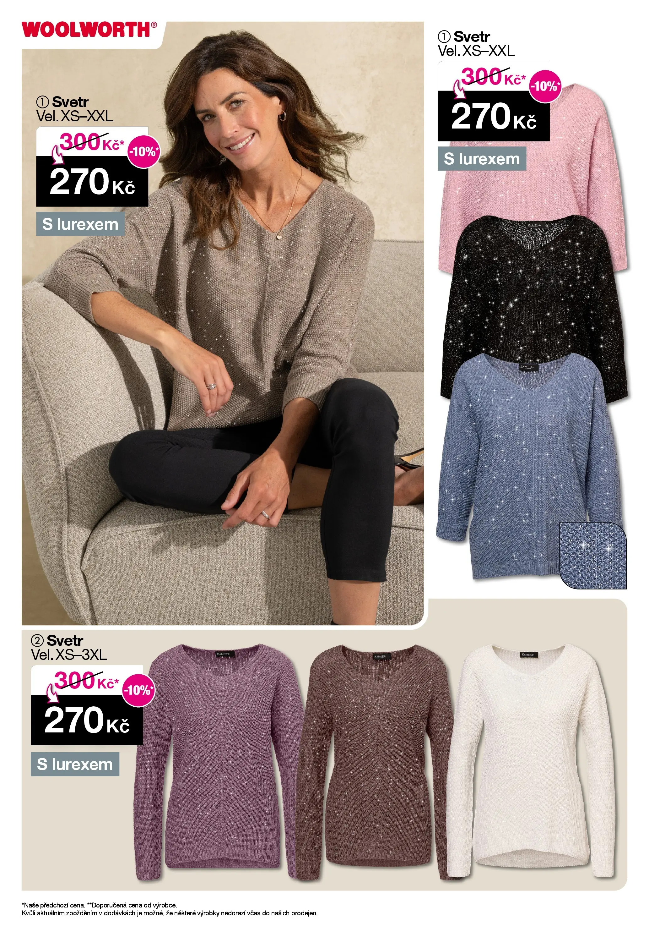 Woolworth leták - Otvice, Jihlava, Znojmo od 07.11.2025 - akční nabídka | Strana: 12 | Produkty: Svetr