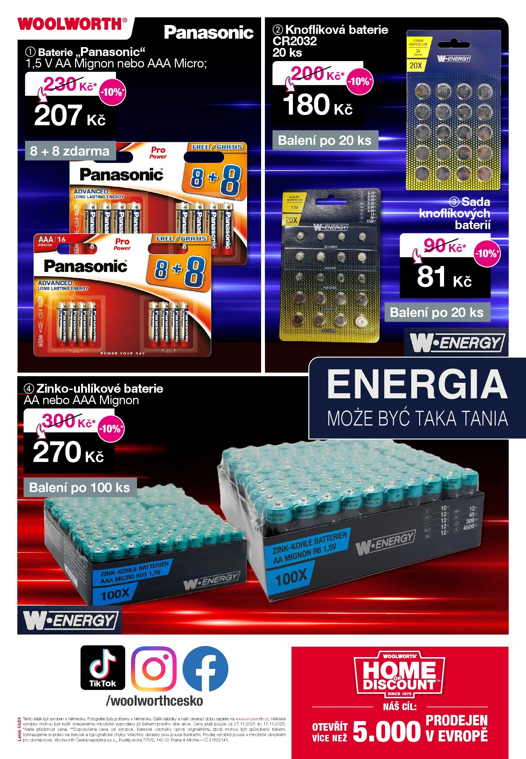 Woolworth leták - Otvice, Jihlava, Znojmo od 07.11.2025 - akční nabídka | Strana: 34 | Produkty: Baterie AA, Baterie CR2032, Baterie