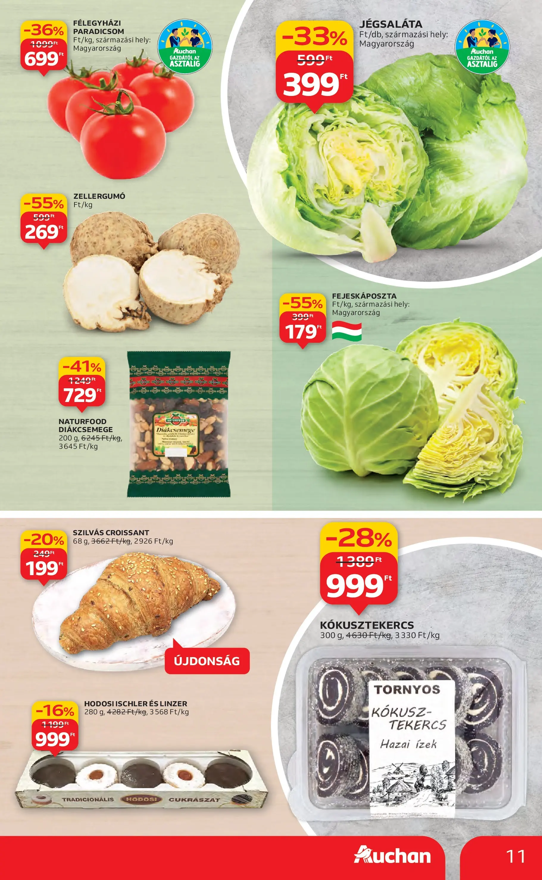 Akciós újság új Auchan - 2025.11.06. -tól/töl ⏳ | Oldal: 11 | Termékek: Jégsaláta, Croissant, Paradicsom, Linzer Auchan Akciós újság Miskolc - 2025.11.06. -tól/töl > akció, lapozható szórólap 🛍️ | Oldal: 11 | Termékek: Jégsaláta, Croissant, Paradicsom, Linzer