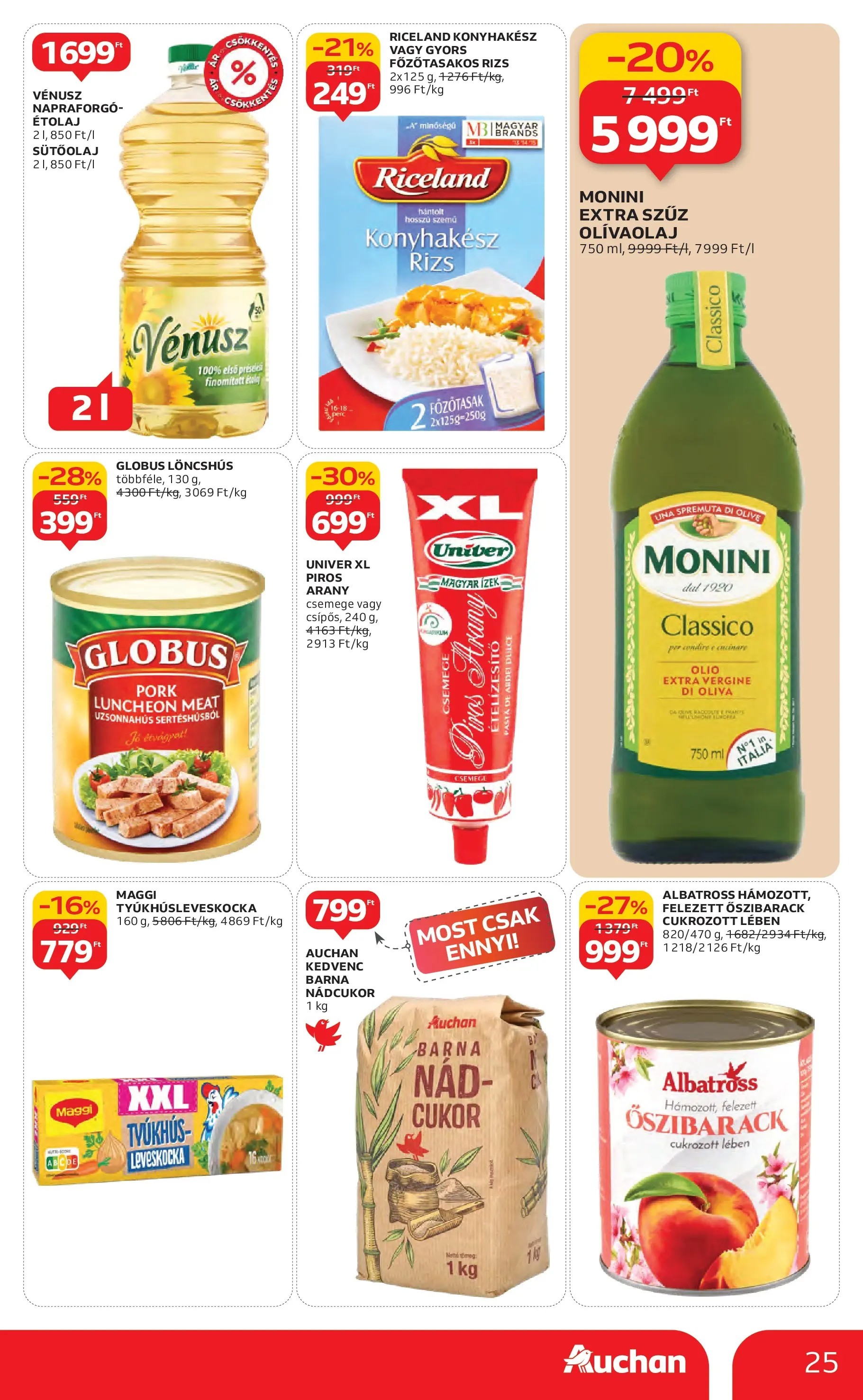 Akciós újság új Auchan - 2025.11.06. -tól/töl ⏳ | Oldal: 25 | Termékek: Löncshús, Étolaj, Rizs, Ételízesítő Auchan Akciós újság Miskolc - 2025.11.06. -tól/töl > akció, lapozható szórólap 🛍️ | Oldal: 25 | Termékek: Löncshús, Étolaj, Rizs, Ételízesítő