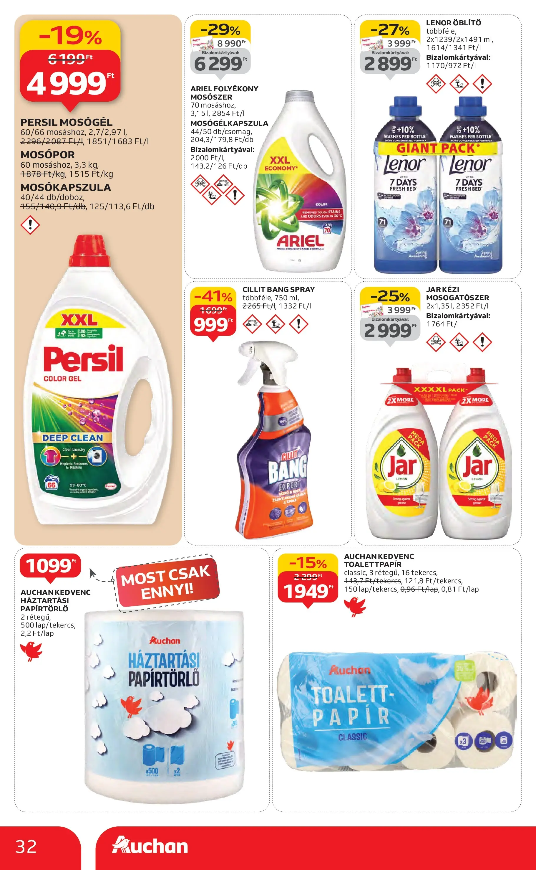 Akciós újság új Auchan - 2025.11.06. -tól/töl ⏳ | Oldal: 32 | Termékek: Ariel, Mosógél, Mosókapszula, Mosópor Auchan Akciós újság Miskolc - 2025.11.06. -tól/töl > akció, lapozható szórólap 🛍️ | Oldal: 32 | Termékek: Ariel, Mosógél, Mosókapszula, Mosópor