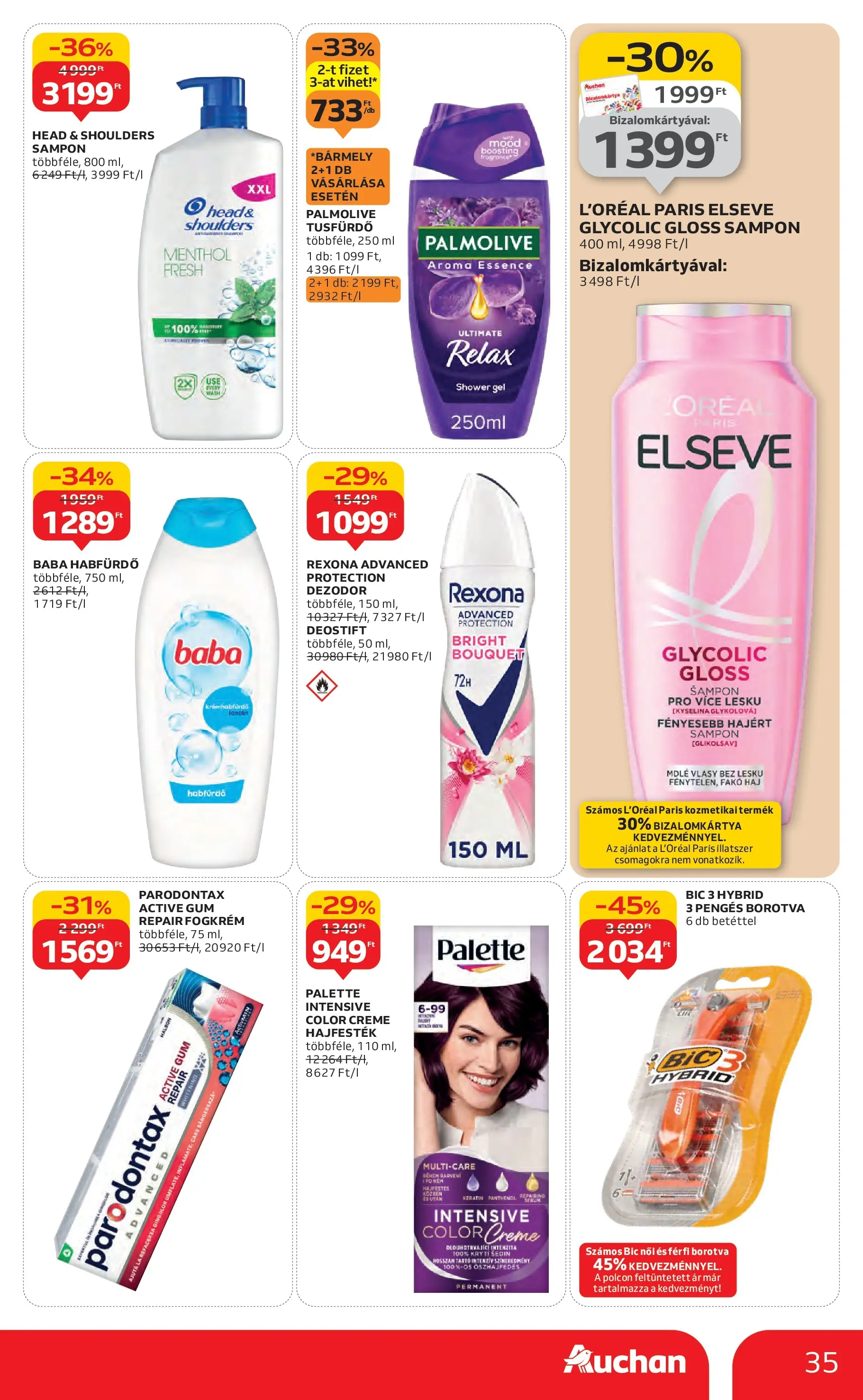 Akciós újság új Auchan - 2025.11.06. -tól/töl ⏳ | Oldal: 35 | Termékek: Habfürdő, Sampon, Tusfürdő, Dezodor Auchan Akciós újság Miskolc - 2025.11.06. -tól/töl > akció, lapozható szórólap 🛍️ | Oldal: 35 | Termékek: Habfürdő, Sampon, Tusfürdő, Dezodor