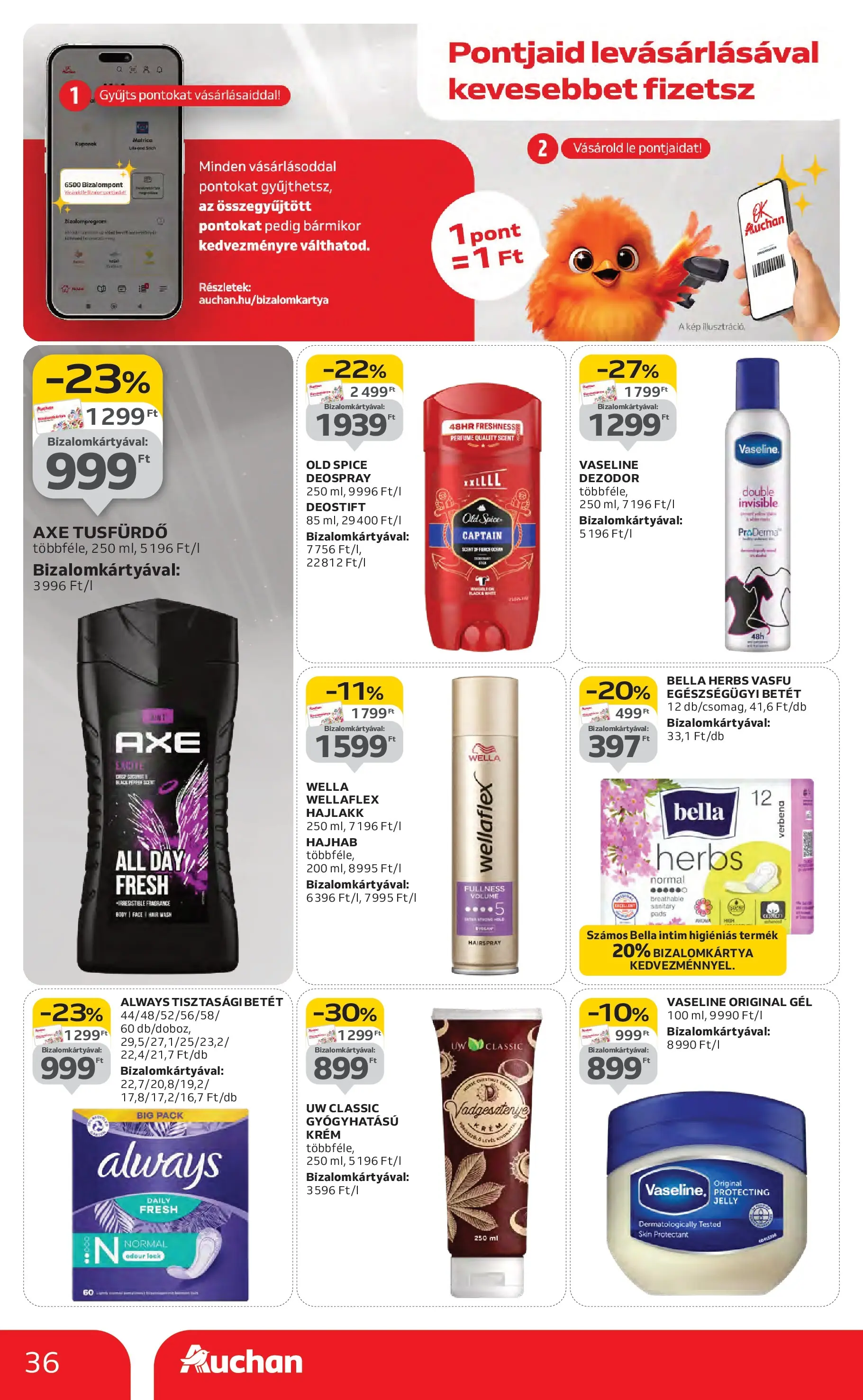 Akciós újság új Auchan - 2025.11.06. -tól/töl ⏳ | Oldal: 36 | Termékek: Body, Hajhab, Tusfürdő, Dezodor Auchan Akciós újság Miskolc - 2025.11.06. -tól/töl > akció, lapozható szórólap 🛍️ | Oldal: 36 | Termékek: Body, Hajhab, Tusfürdő, Dezodor