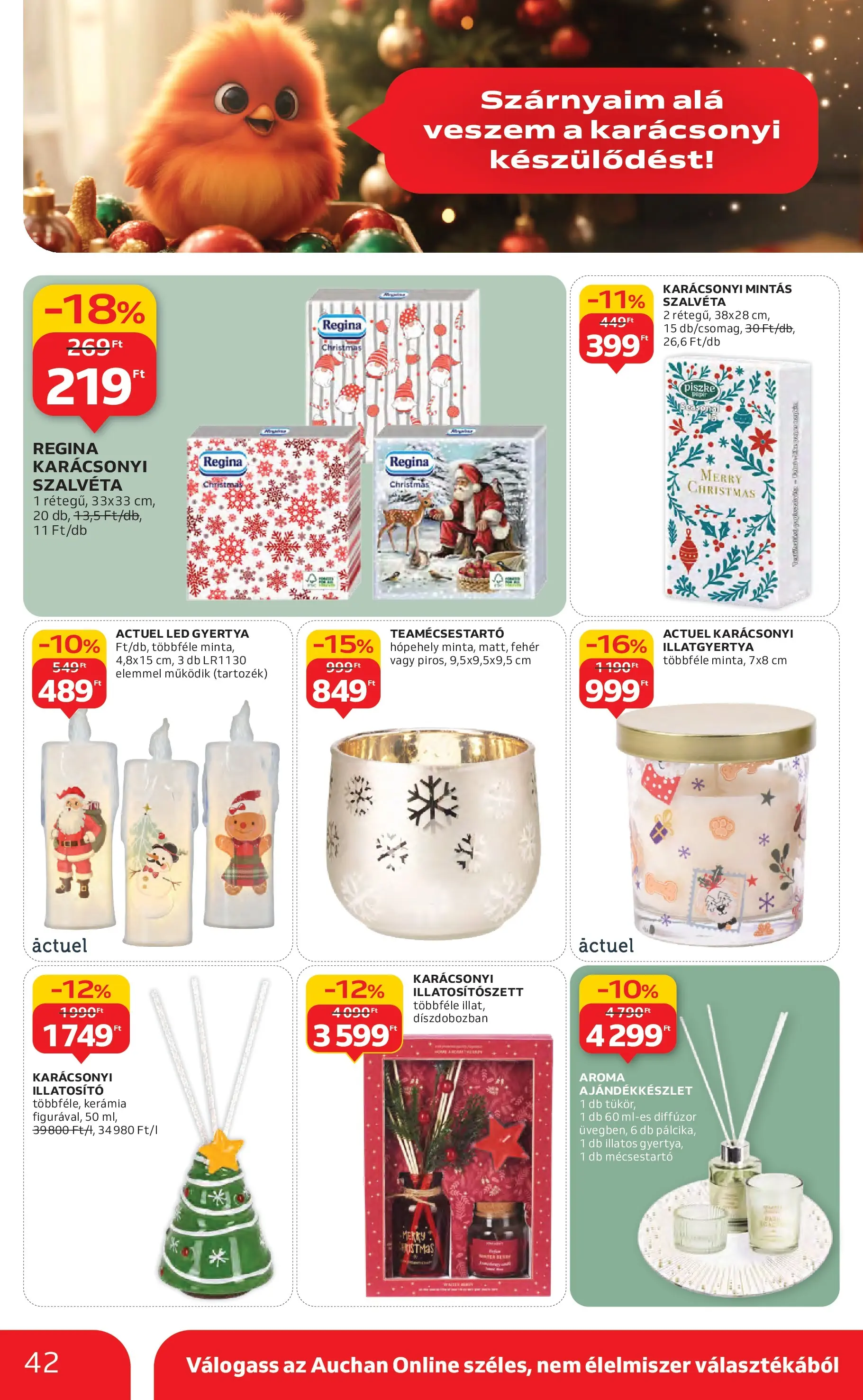 Akciós újság új Auchan - 2025.11.06. -tól/töl ⏳ | Oldal: 42 | Termékek: Gyertya, Diffúzor, Illatgyertya, Mécsestartó Auchan Akciós újság Miskolc - 2025.11.06. -tól/töl > akció, lapozható szórólap 🛍️ | Oldal: 42 | Termékek: Gyertya, Diffúzor, Illatgyertya, Mécsestartó