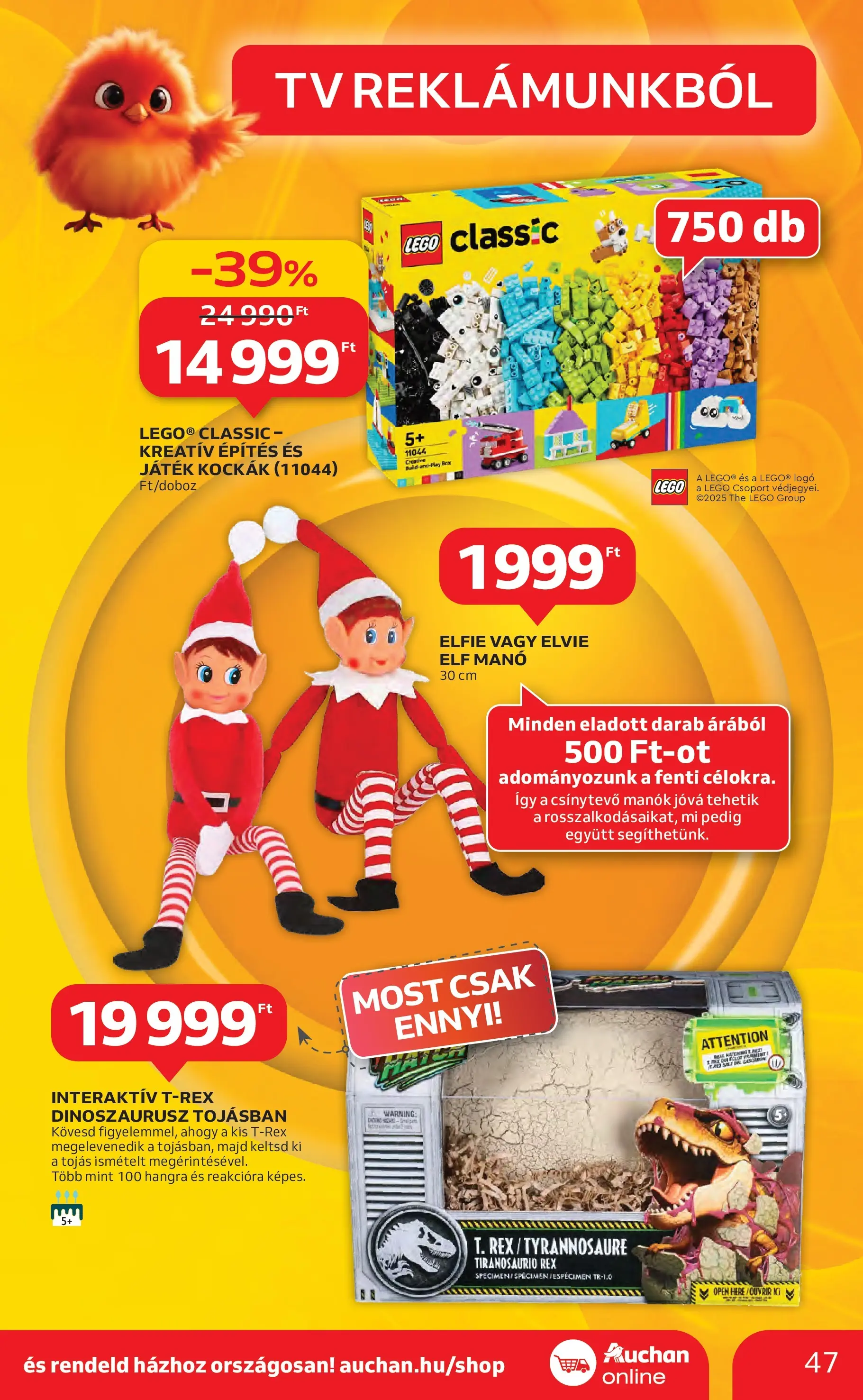 Akciós újság új Auchan - 2025.11.06. -tól/töl ⏳ | Oldal: 47 | Termékek: Játék, TV, Tojás Auchan Akciós újság Miskolc - 2025.11.06. -tól/töl > akció, lapozható szórólap 🛍️ | Oldal: 47 | Termékek: Játék, TV, Tojás