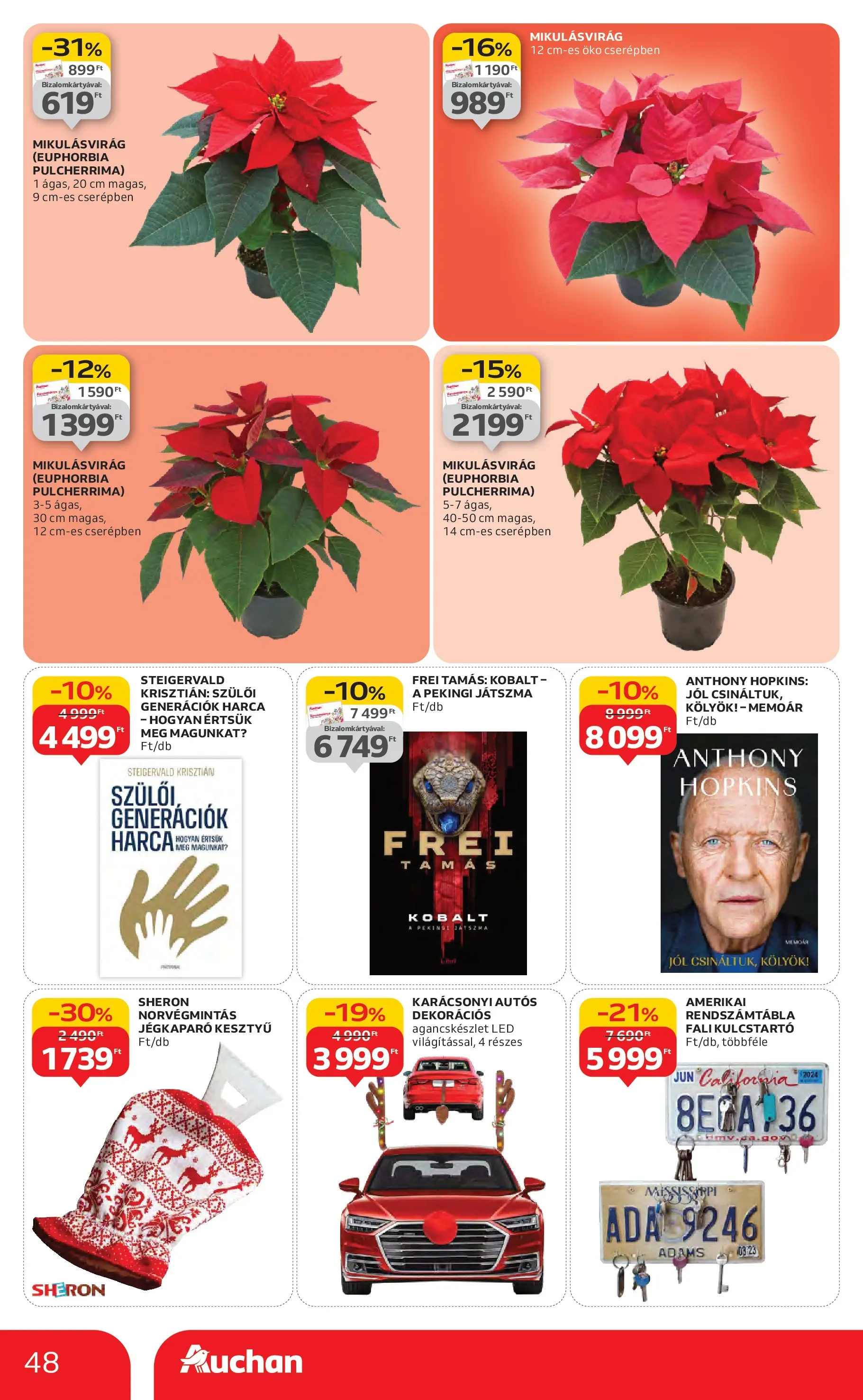 Akciós újság új Auchan - 2025.11.06. -tól/töl ⏳ | Oldal: 48 | Termékek: Kesztyű, Fali kulcstartó Auchan Akciós újság Miskolc - 2025.11.06. -tól/töl > akció, lapozható szórólap 🛍️ | Oldal: 48 | Termékek: Kesztyű, Fali kulcstartó