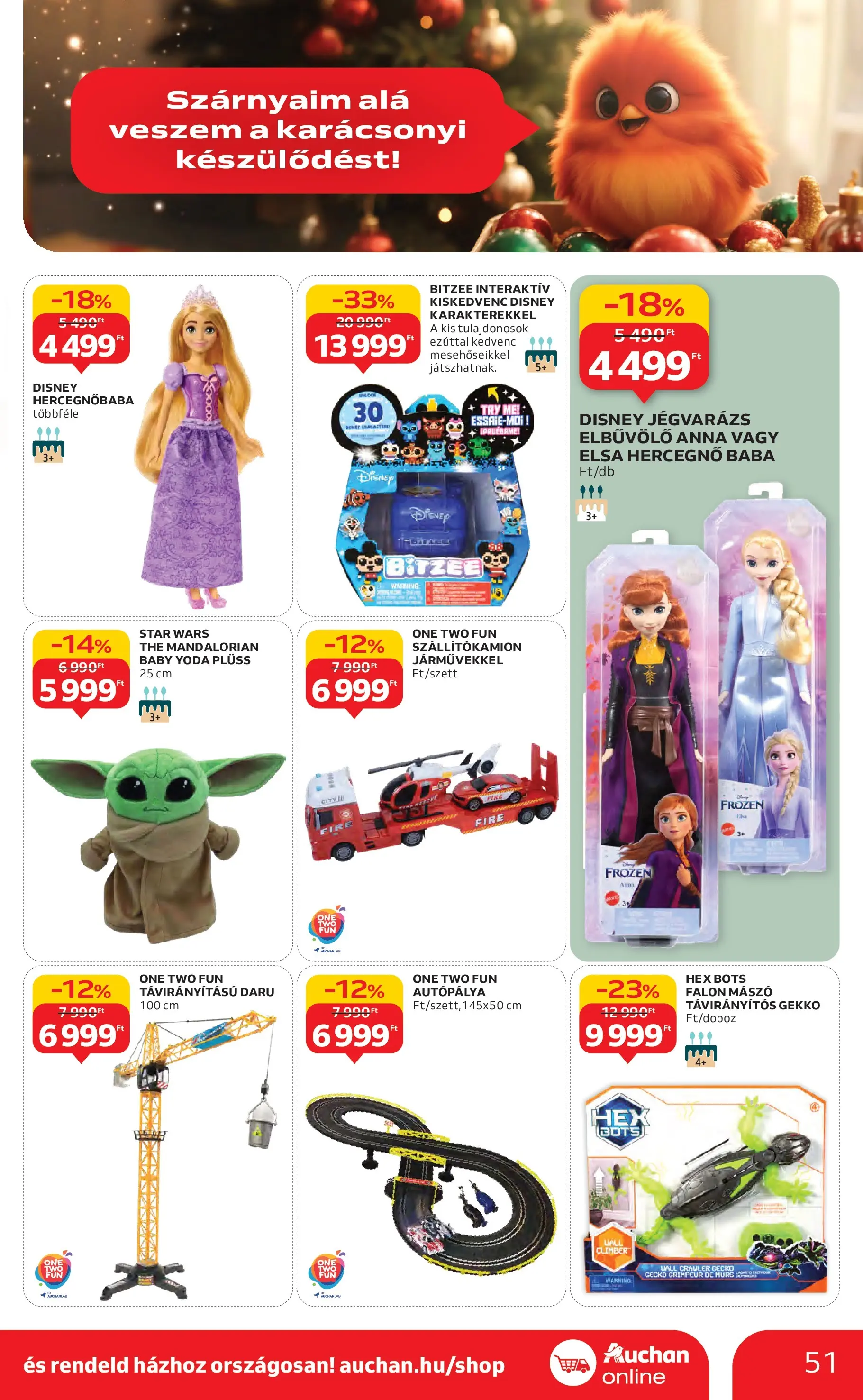 Akciós újság új Auchan - 2025.11.06. -tól/töl ⏳ | Oldal: 51 | Termékek: Plüss Auchan Akciós újság Miskolc - 2025.11.06. -tól/töl > akció, lapozható szórólap 🛍️ | Oldal: 51 | Termékek: Plüss