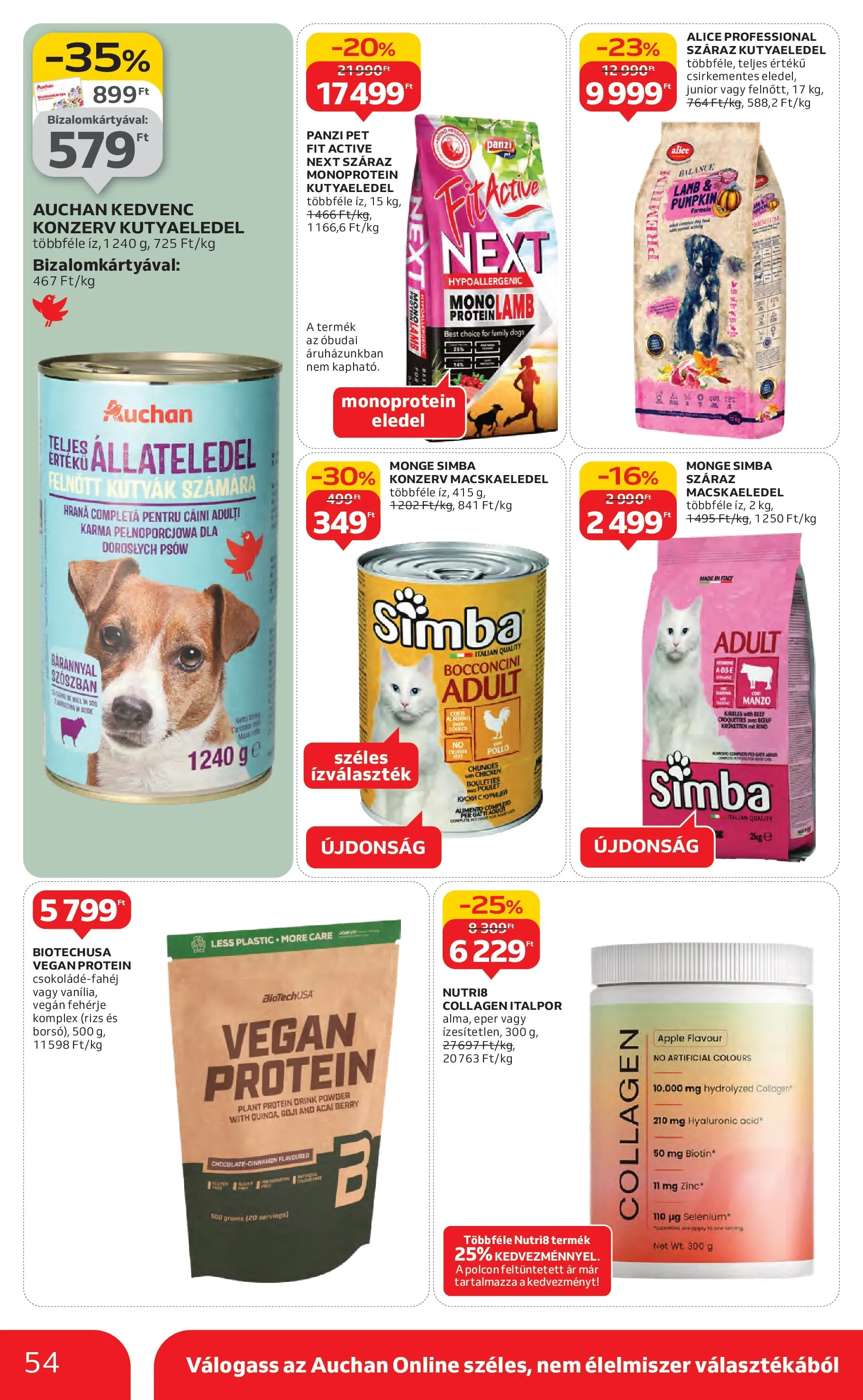 Akciós újság új Auchan - 2025.11.06. -tól/töl ⏳ | Oldal: 54 | Termékek: Kutyaeledel, Protein, Rizs, Italpor Auchan Akciós újság Miskolc - 2025.11.06. -tól/töl > akció, lapozható szórólap 🛍️ | Oldal: 54 | Termékek: Kutyaeledel, Protein, Rizs, Italpor