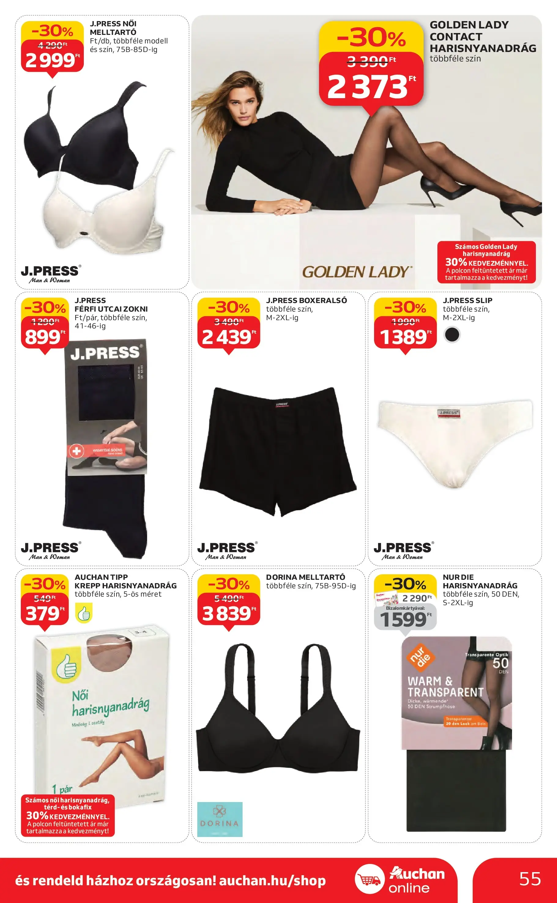 Akciós újság új Auchan - 2025.11.06. -tól/töl ⏳ | Oldal: 55 | Termékek: Harisnyanadrág, Boxeralsó, Melltartó, Zokni Auchan Akciós újság Miskolc - 2025.11.06. -tól/töl > akció, lapozható szórólap 🛍️ | Oldal: 55 | Termékek: Harisnyanadrág, Boxeralsó, Melltartó, Zokni