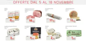 Offerte dal 5 al 18 novembre