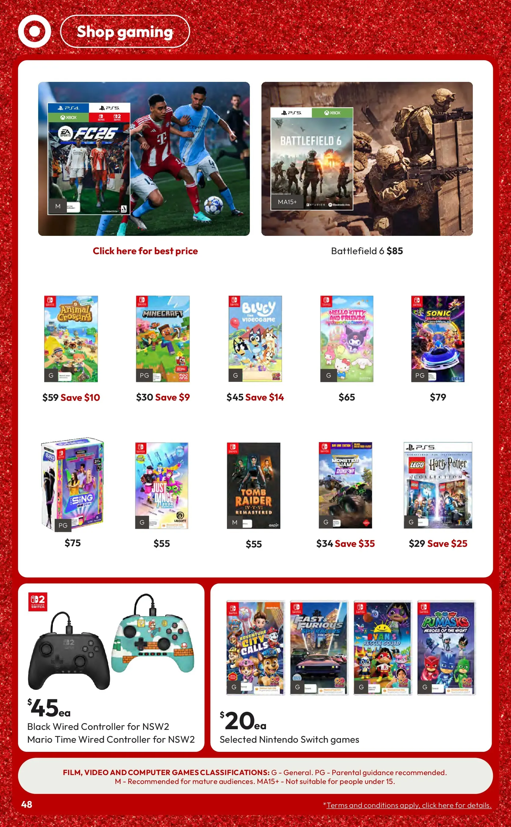 ﻿﻿Target catalogue valid from 05/11/2025 > Online Australia | Page: 48 | Products: Controller, Computer, Xbox