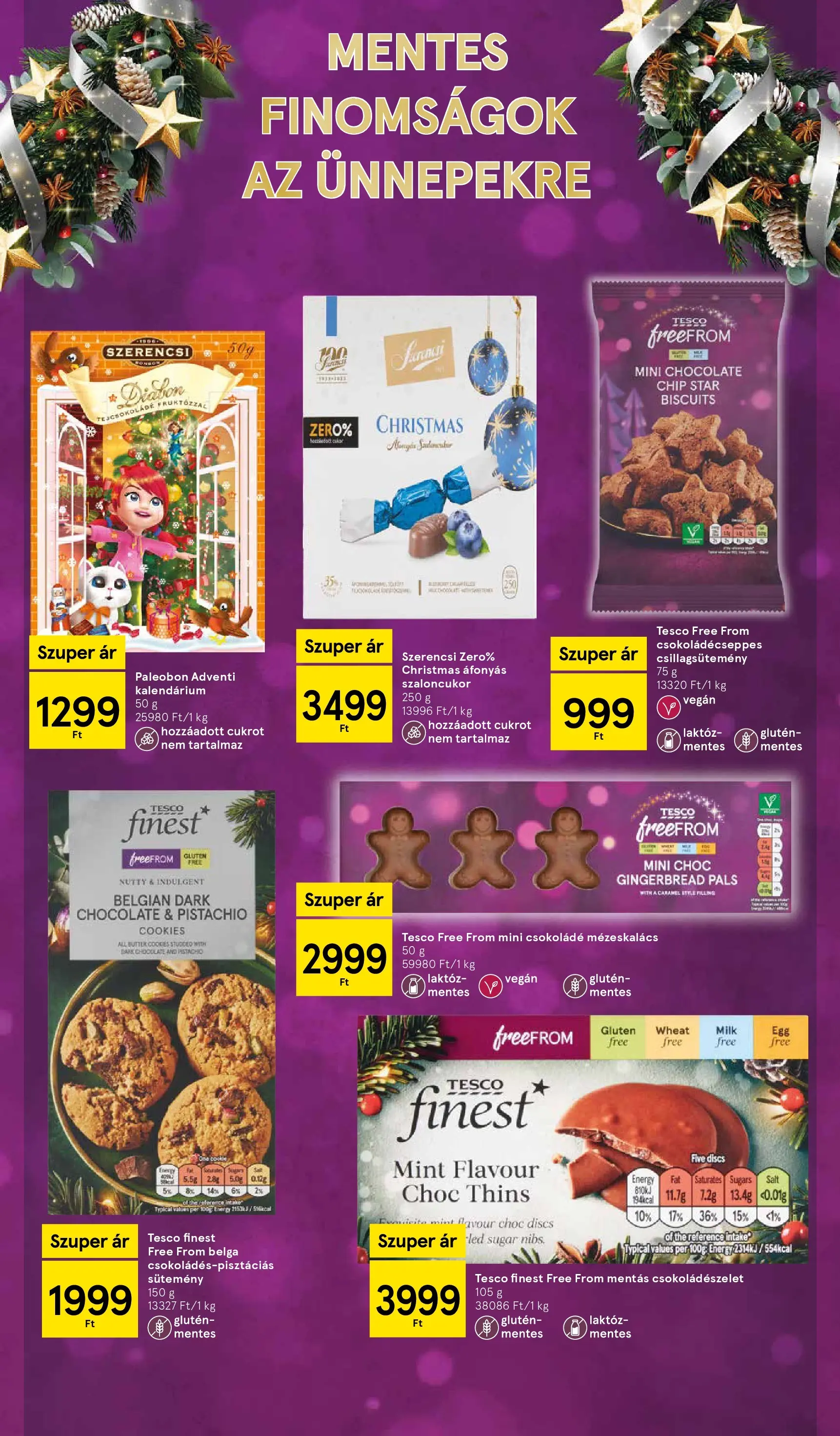 Tesco - Tesco újság érvényessége 2025.11.25-ig - 2025.11.04.-tól - online | Oldal: 7 | Termékek: Szaloncukor, Tejcsokoládé, Csokoládé, Sütemény