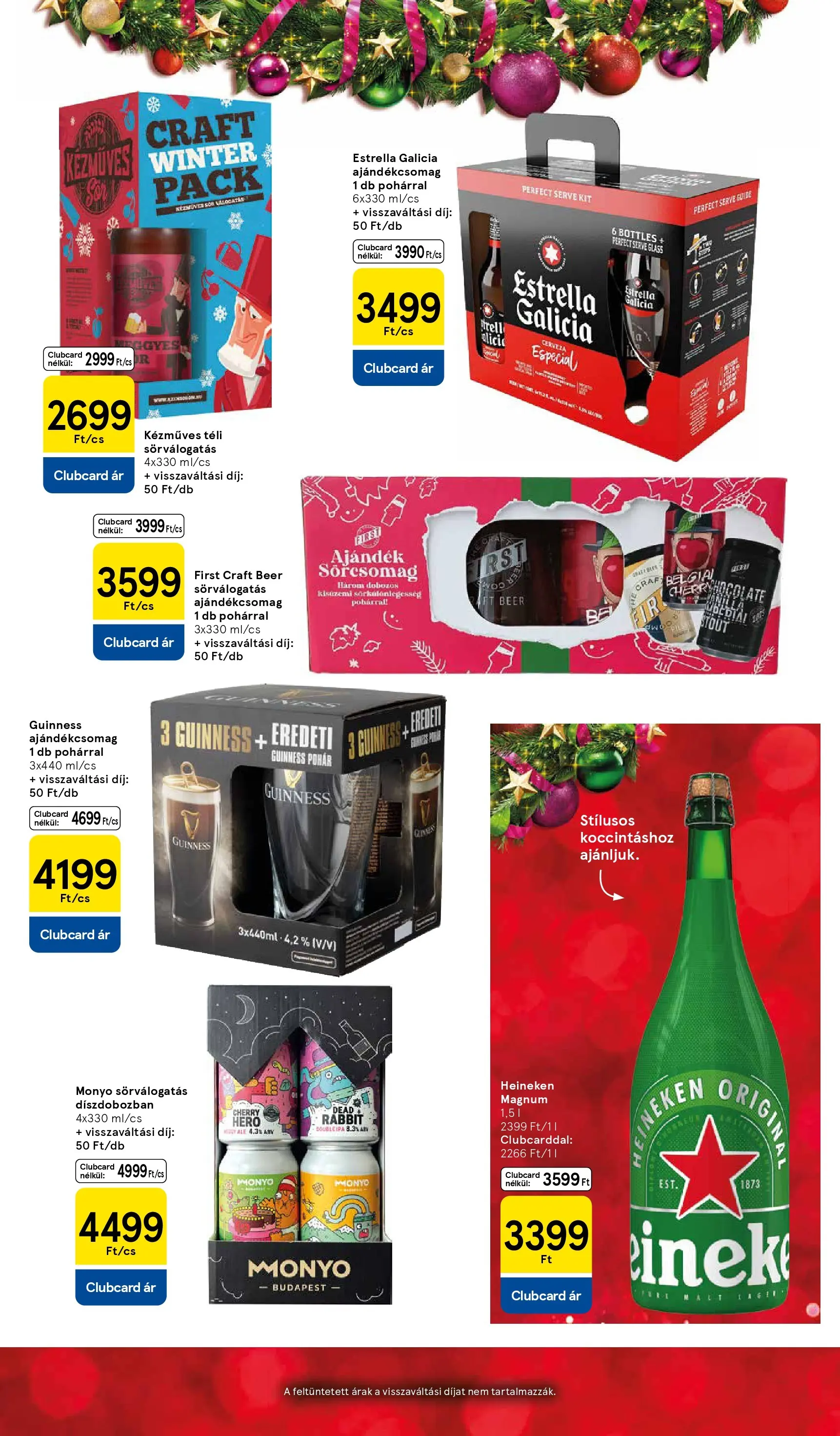 Tesco - Tesco újság érvényessége 2025.11.25-ig - 2025.11.04.-tól - online | Oldal: 9 | Termékek: Magnum, Heineken, Sör, Pohár