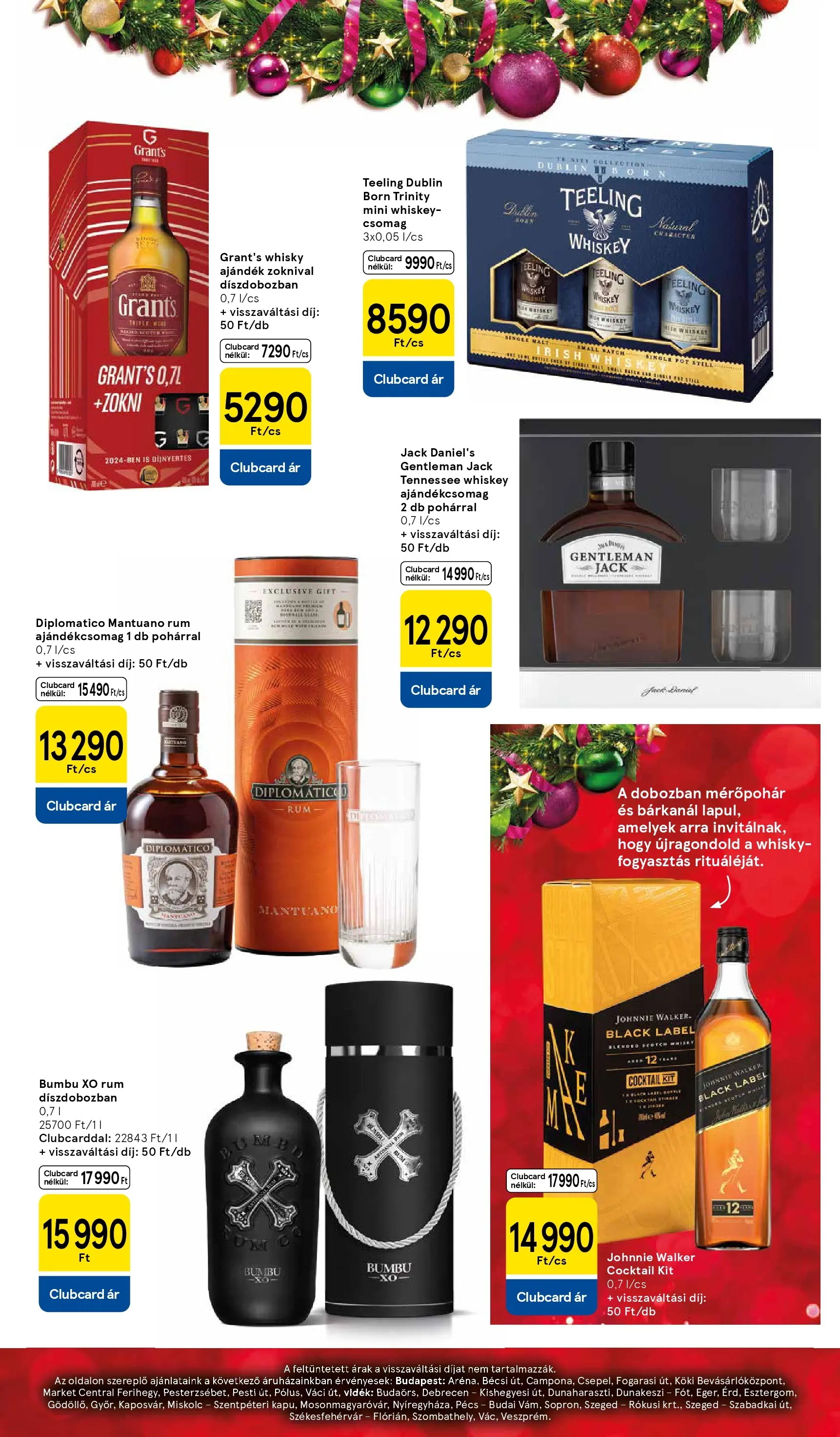 Tesco - Tesco újság érvényessége 2025.11.25-ig - 2025.11.04.-tól - online | Oldal: 13 | Termékek: Whiskey, Rum, Whisky, Zokni