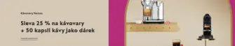 Sleva 25 % na kávovary + 50 kapslí kávy jako dárek