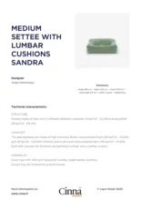 MEDIUM SETTEE WITH LUMBAR CUSHIONS SANDRA