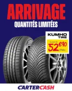 Carter-Cash Arrivage de pneus KUMHO chez CARTERCASH ! - au 12.11.2025