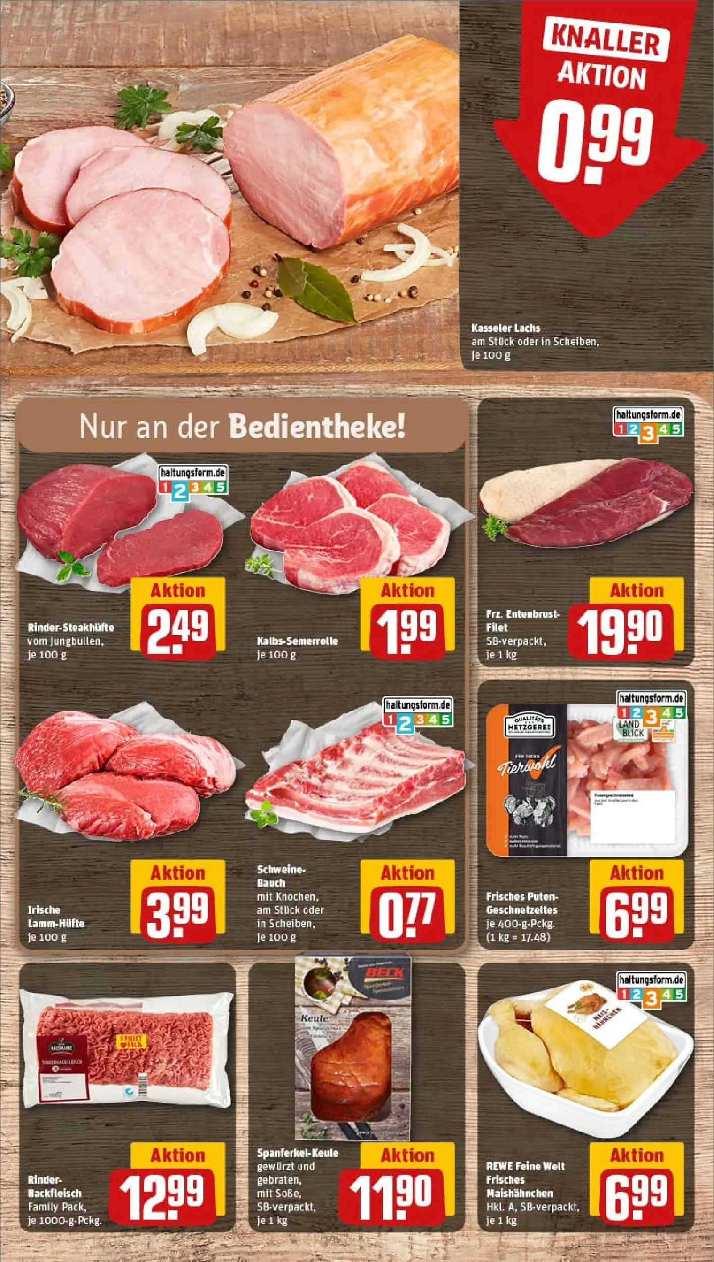 REWE Prospekt ab 09.11.2025 zum Blättern » Angebote | Seite: 8 | Produkte: Lachs, Steak, Hackfleisch