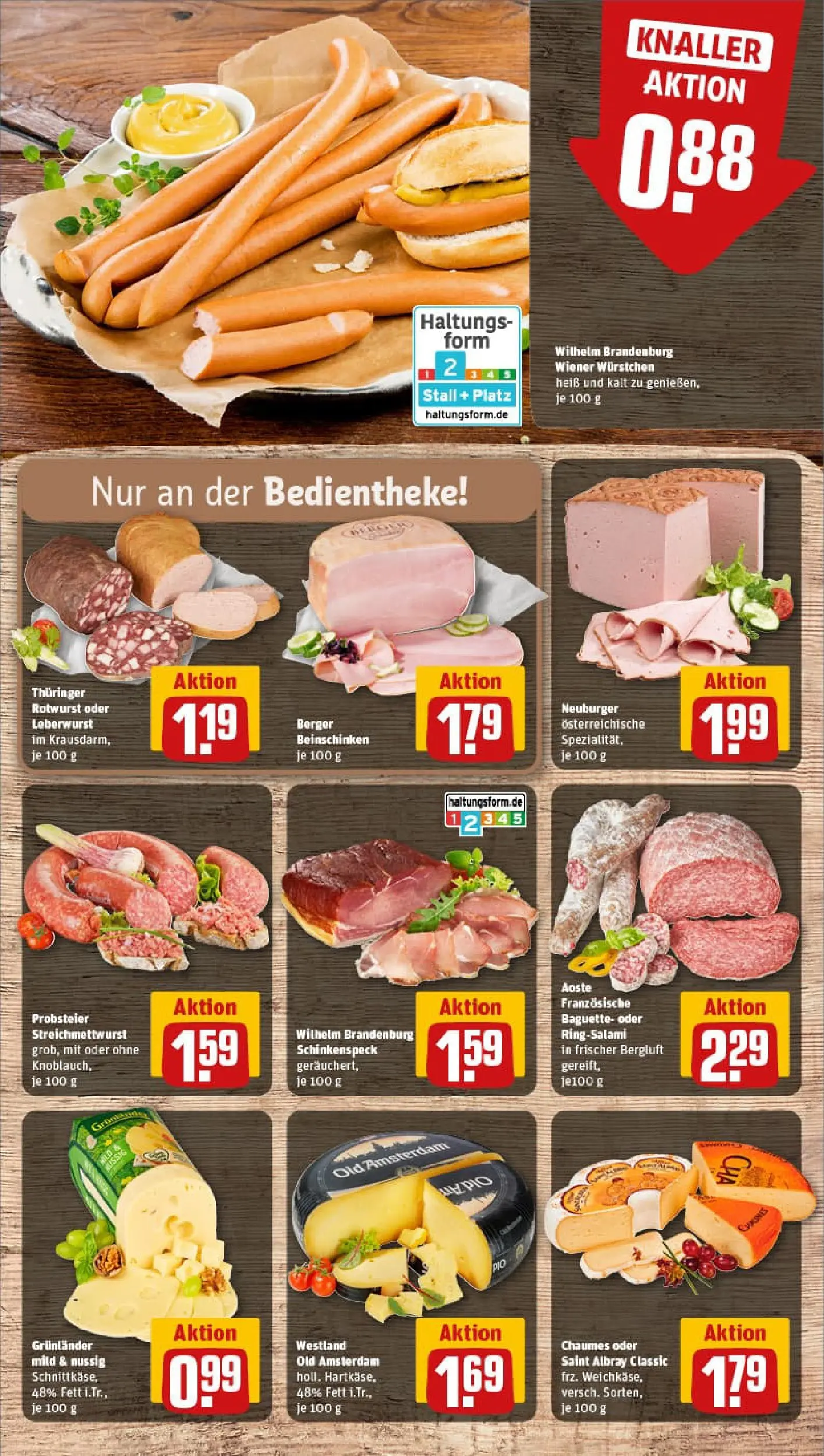 REWE Prospekt ab 09.11.2025 zum Blättern » Angebote | Seite: 9 | Produkte: Wiener wurstchen, Baguette, Grunlander, Salami
