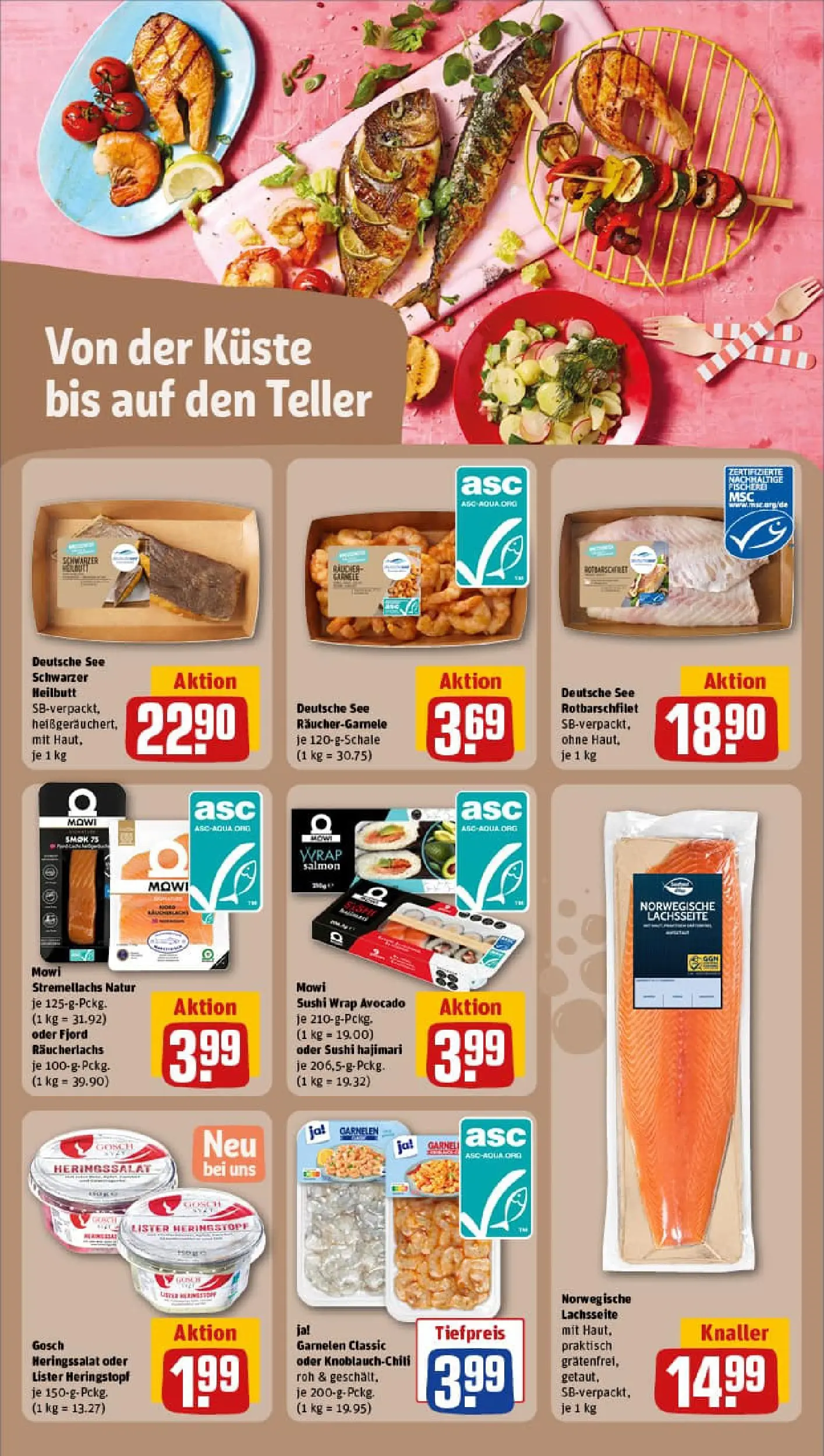 REWE Prospekt ab 09.11.2025 zum Blättern » Angebote | Seite: 15 | Produkte: Garnelen, Avocado, Räucherlachs