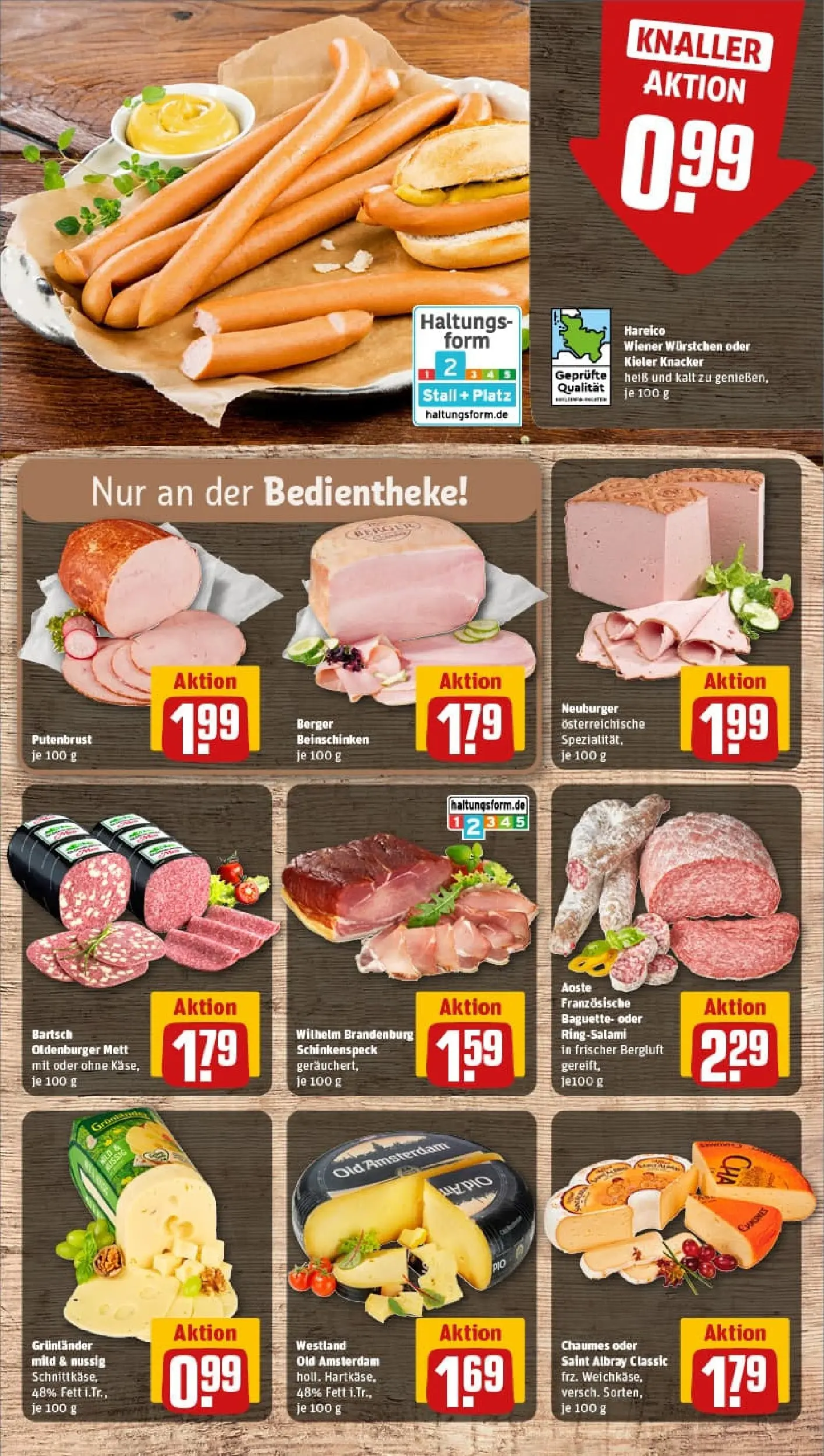 REWE Prospekt ab 10.11.2025 zum Blättern » Angebote | Seite: 9 | Produkte: Wiener wurstchen, Käse, Baguette, Salami