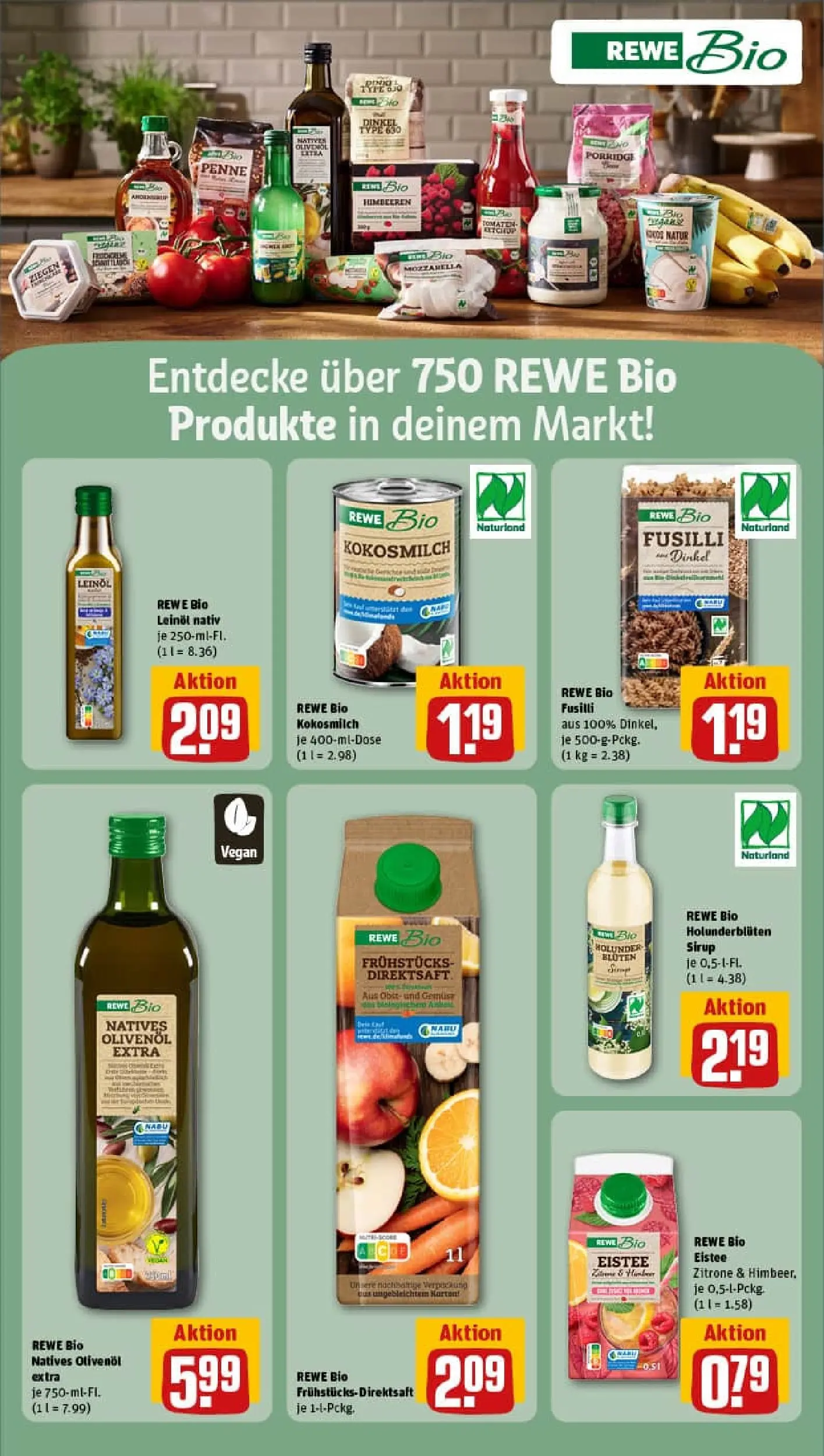 REWE Prospekt ab 10.11.2025 zum Blättern » Angebote | Seite: 18 | Produkte: Himbeeren, Leinöl, Sirup, Zitrone