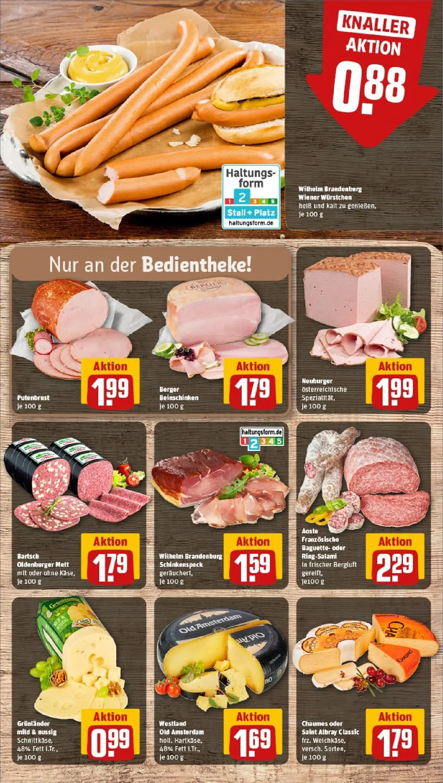 REWE Prospekt ab 10.11.2025 zum Blättern » Angebote | Seite: 9 | Produkte: Wiener wurstchen, Baguette, Grunlander, Salami