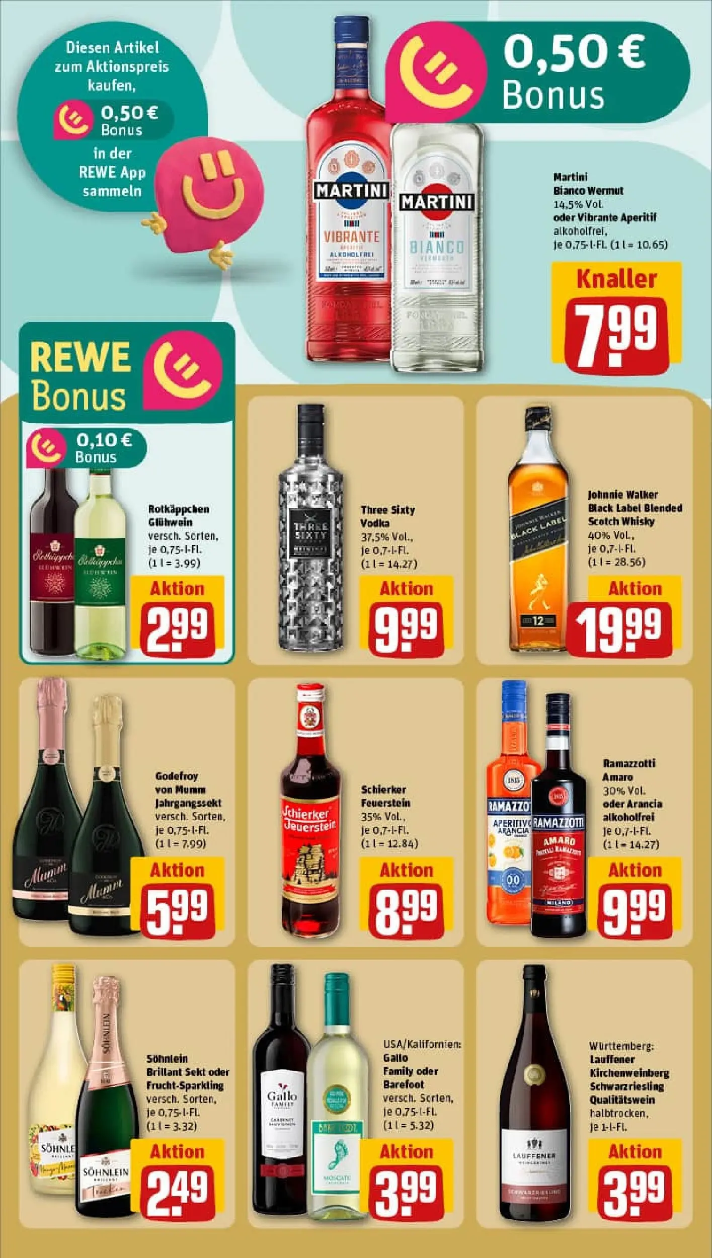 REWE Prospekt ab 10.11.2025 zum Blättern » Angebote | Seite: 21 | Produkte: Martini, Whisky, Sekt, Johnnie walker