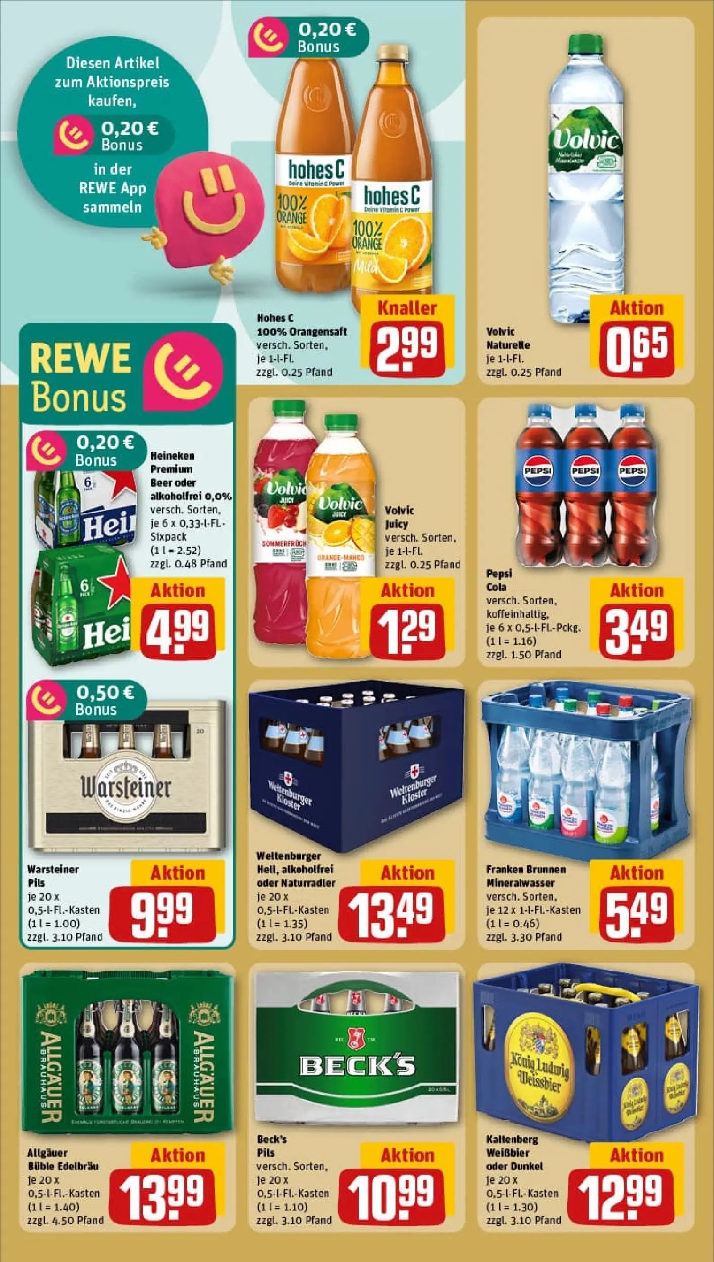 REWE Prospekt ab 09.11.2025 zum Blättern » Angebote | Seite: 24 | Produkte: Pils, Mineralwasser, Heineken, Warsteiner