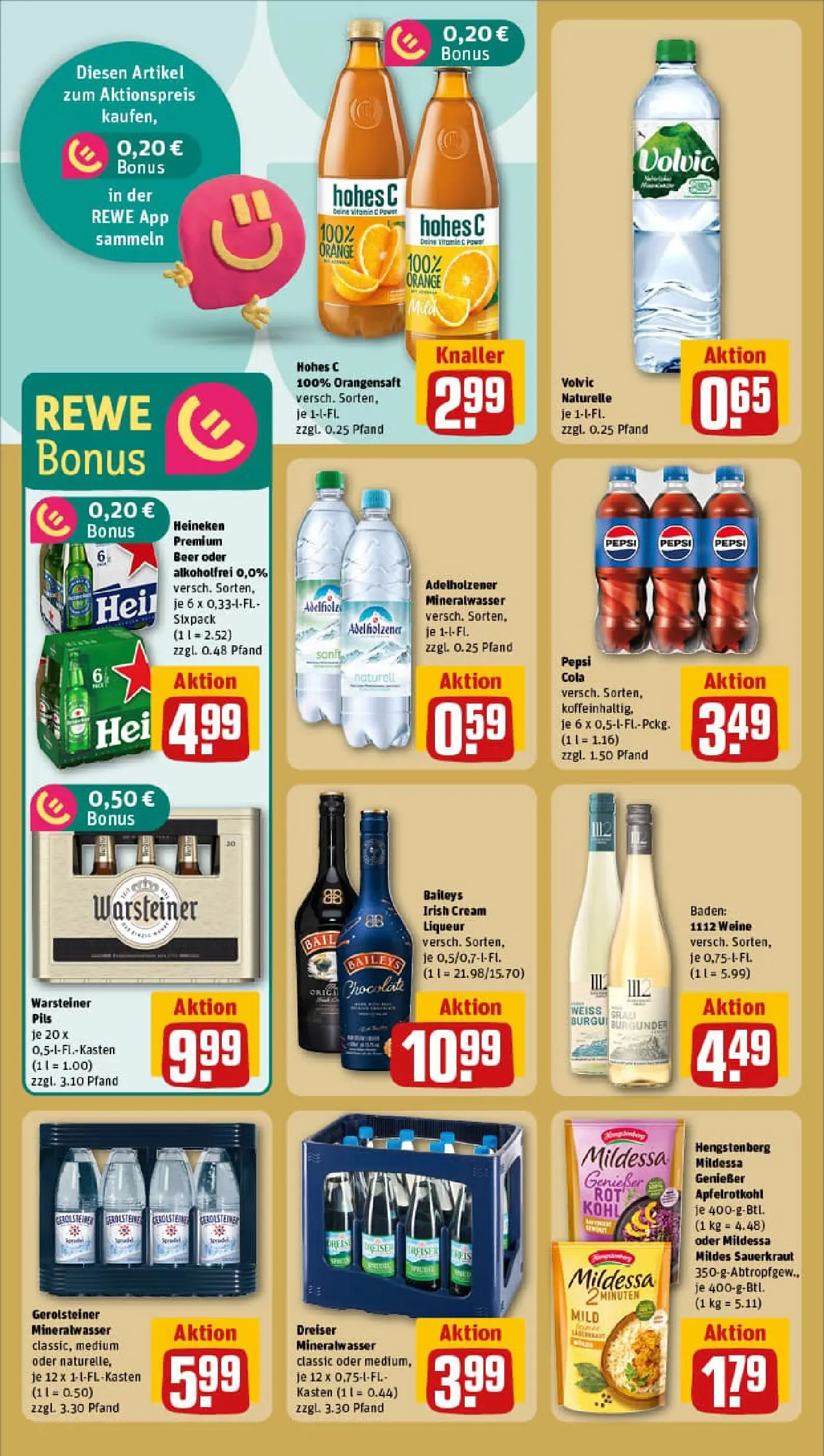 REWE Prospekt ab 10.11.2025 zum Blättern » Angebote | Seite: 16 | Produkte: Cola, Pils, Adelholzener, Hohes c