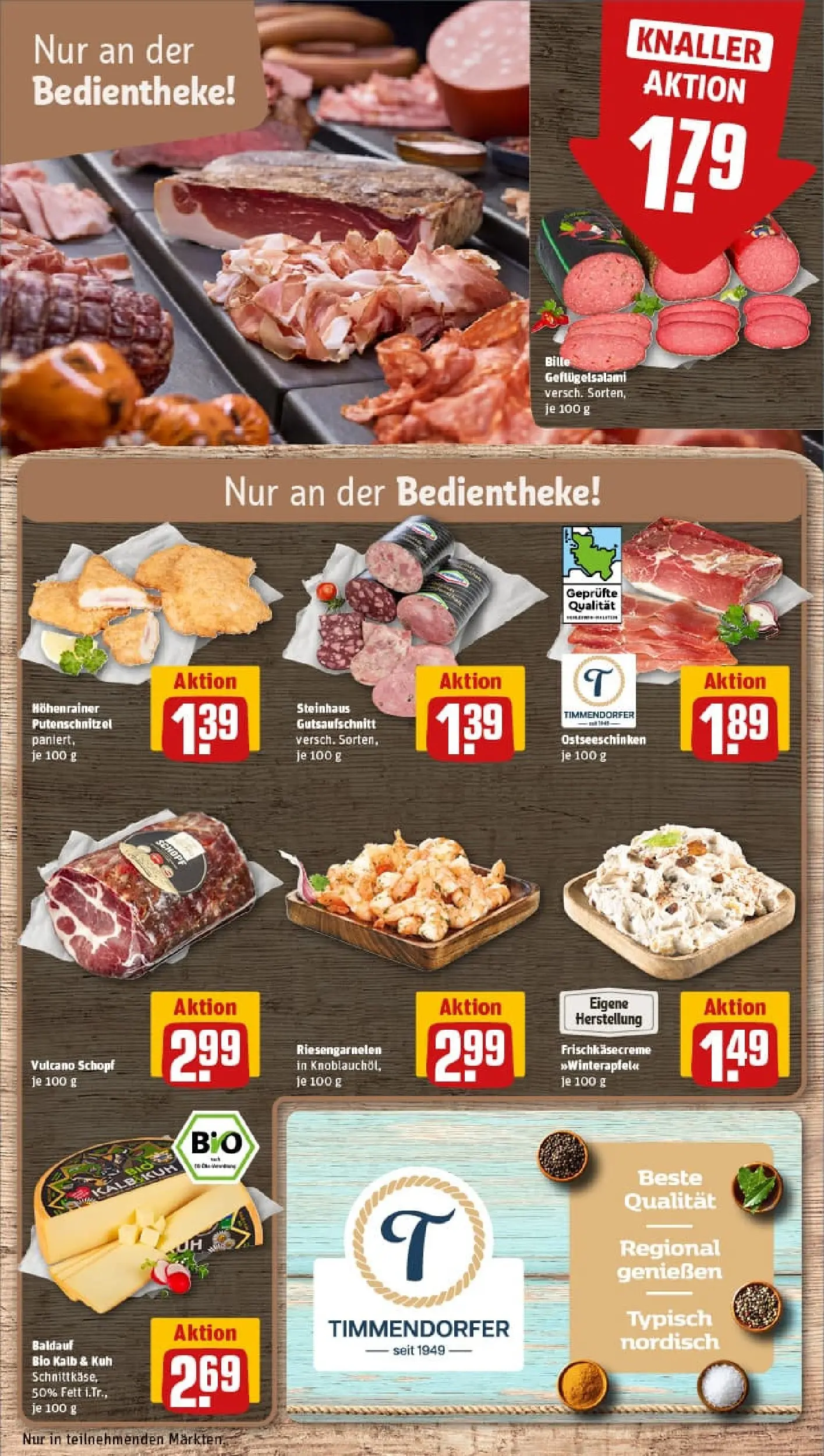 REWE Prospekt ab 10.11.2025 zum Blättern » Angebote | Seite: 11 | Produkte: Putenschnitzel, Salami